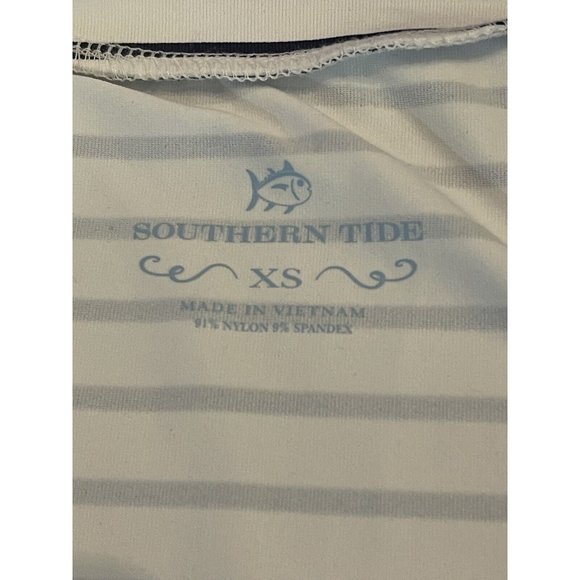 Southern Tide Romper Womens Extra Small Romper Nautical Navy White NWT - Picture 8 of 9